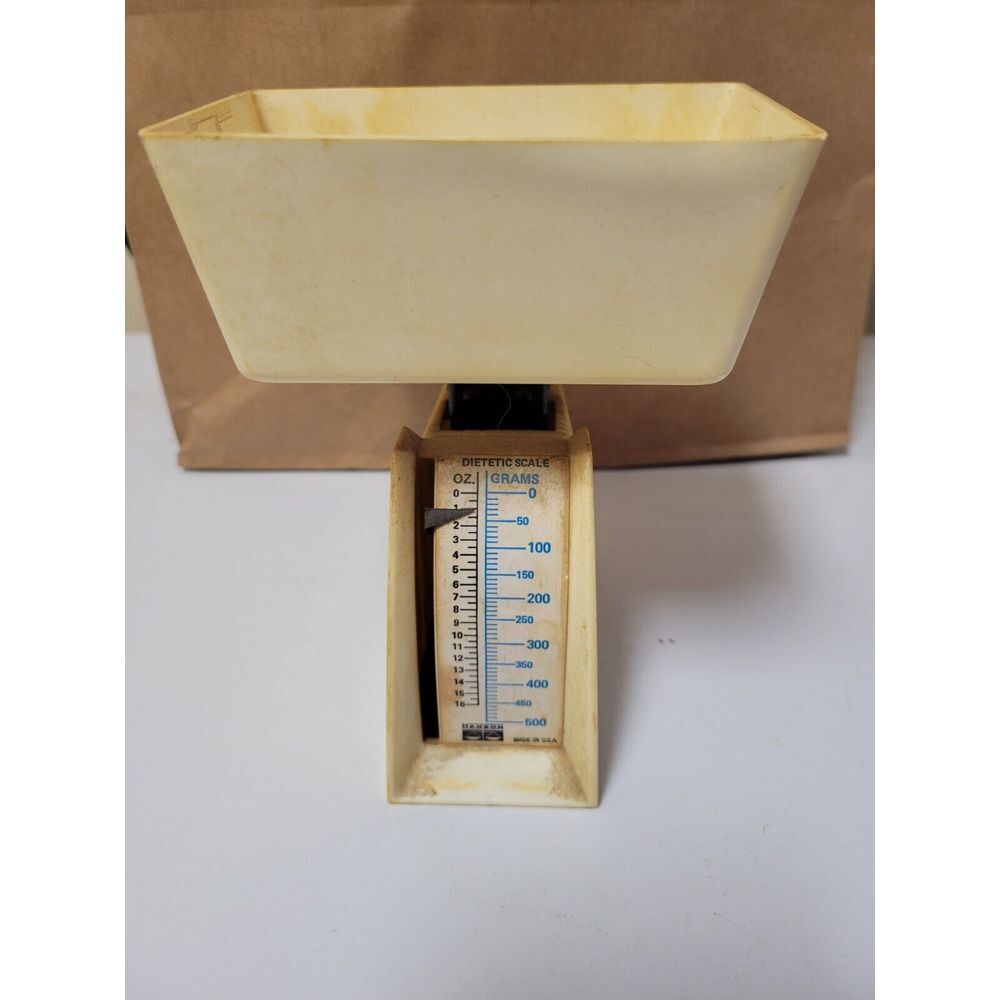 Vintage‎ Hanson Scale No 161 Kitchen Dietetic Food Scale 0-16oz Grams Need clean